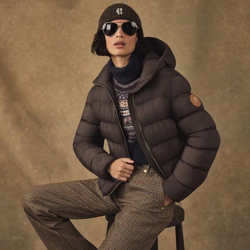 Holland Cooper Harrow Padded Womens Jacket - Chocolate-4