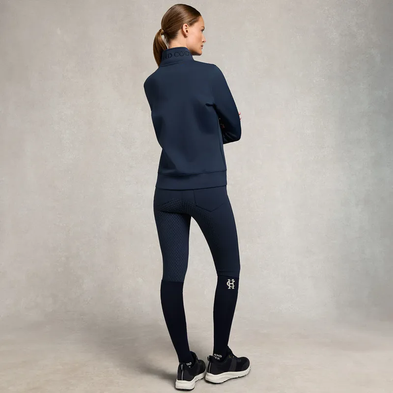 Holland Cooper Hartpury Crystal Training Zip Sweater - Ink Navy-8