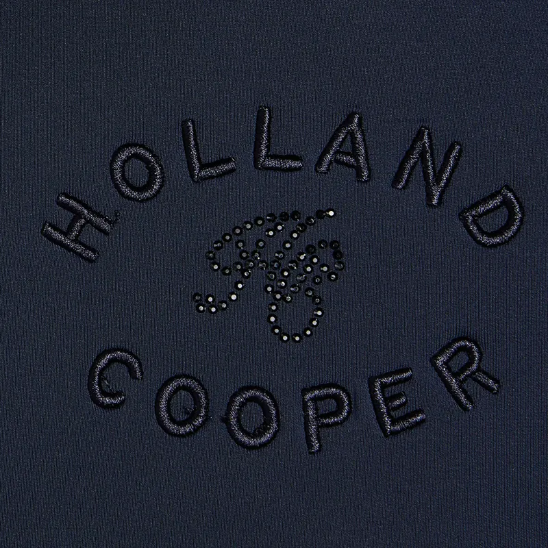 Holland Cooper Hartpury Crystal Training Zip Sweater - Ink Navy-2