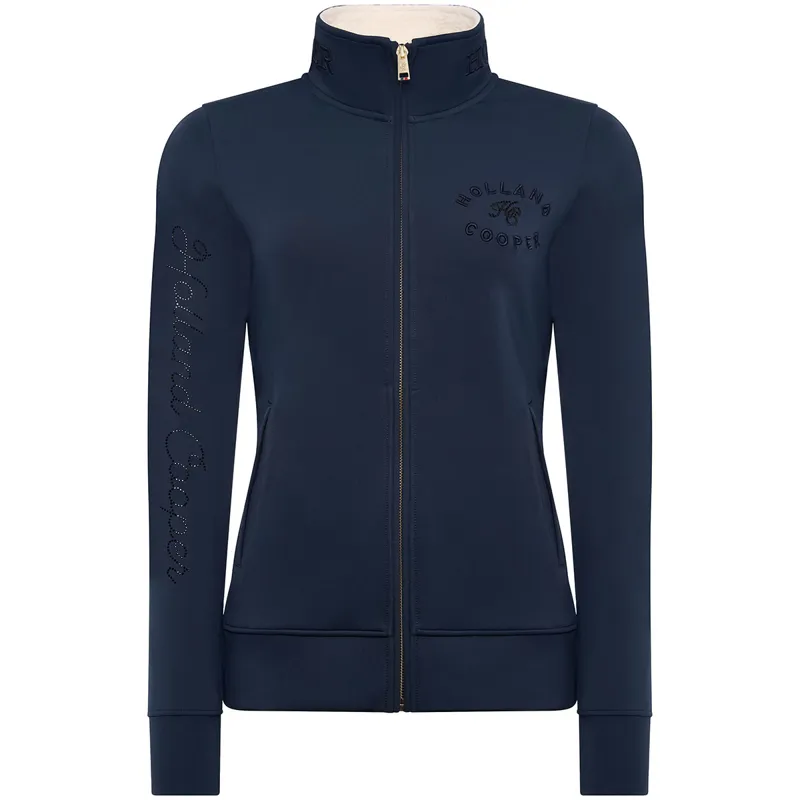 Holland Cooper Hartpury Crystal Training Zip Sweater - Ink Navy-1