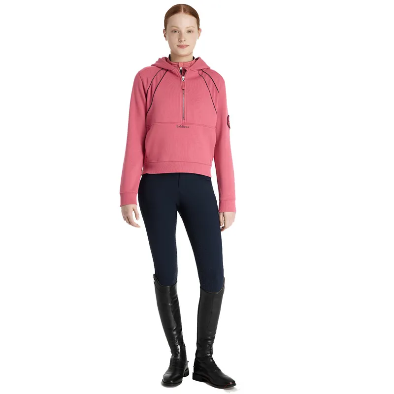 LeMieux Young Rider Hettie Half Zip Hoodie - Cranberry-4
