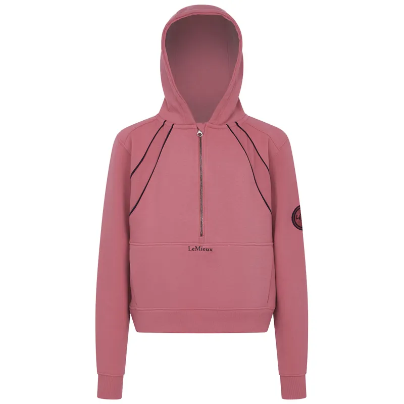 LeMieux Young Rider Hettie Half Zip Hoodie - Cranberry-1