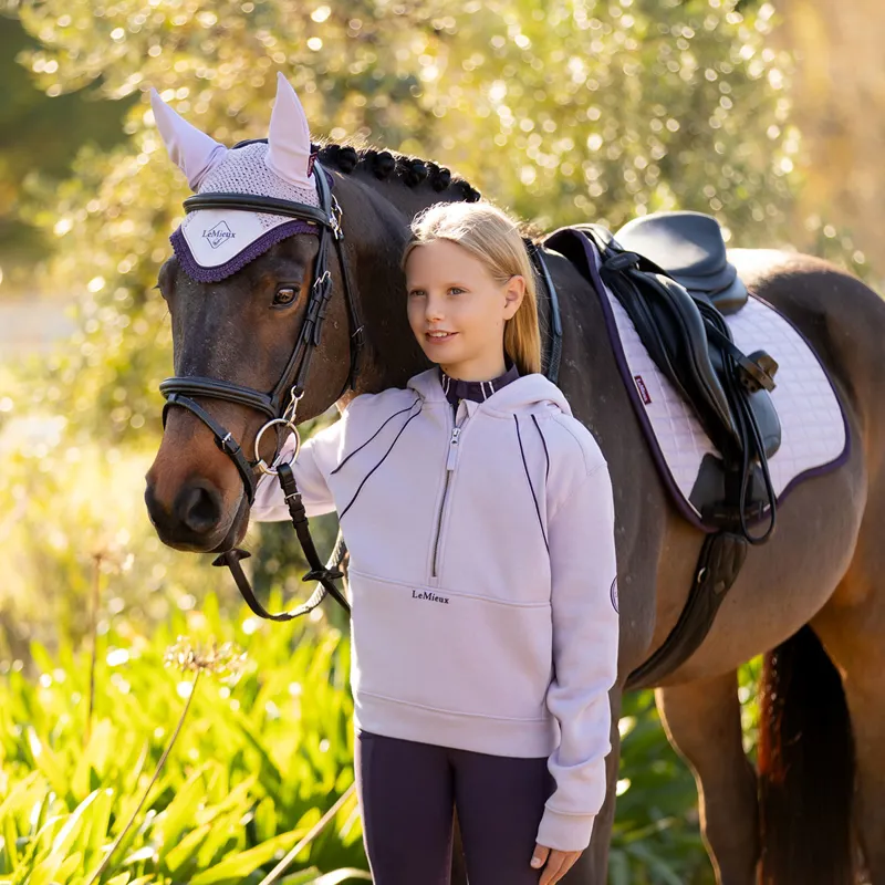 LeMieux Young Rider Hettie Half Zip Hoodie - Lilac-1