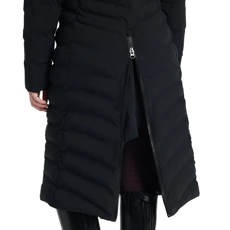 LeMieux Hayley Womens Water Resistant Long Line Puffer Jacket - Black-7