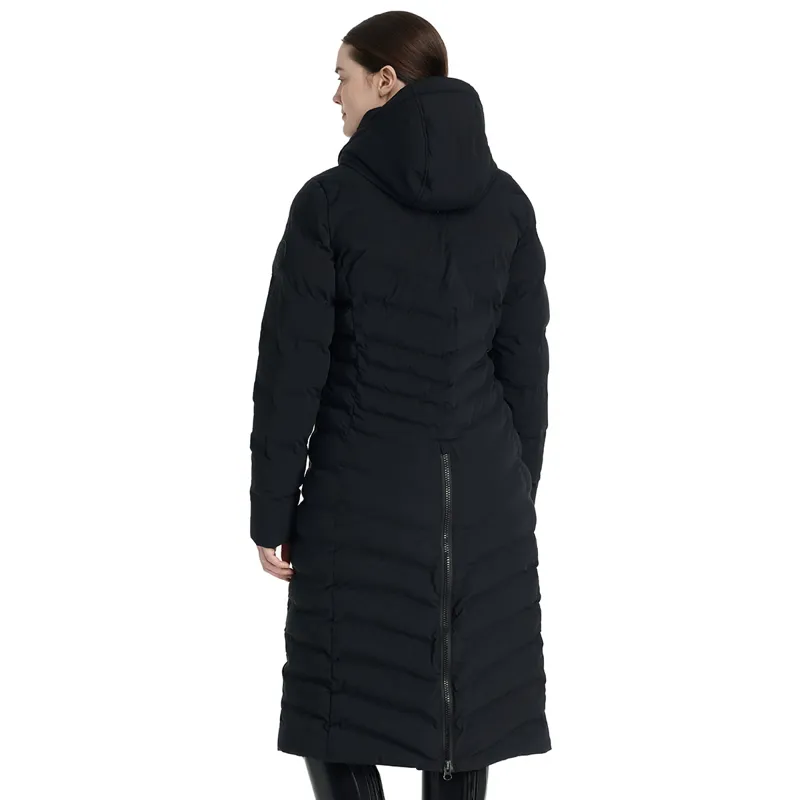 LeMieux Hayley Womens Water Resistant Long Line Puffer Jacket - Black-5