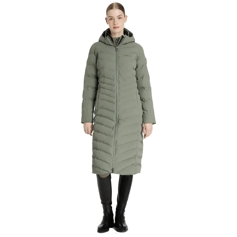 LeMieux Hayley Womens Water Resistant Longline Puffer Jacket - Rosemary-9