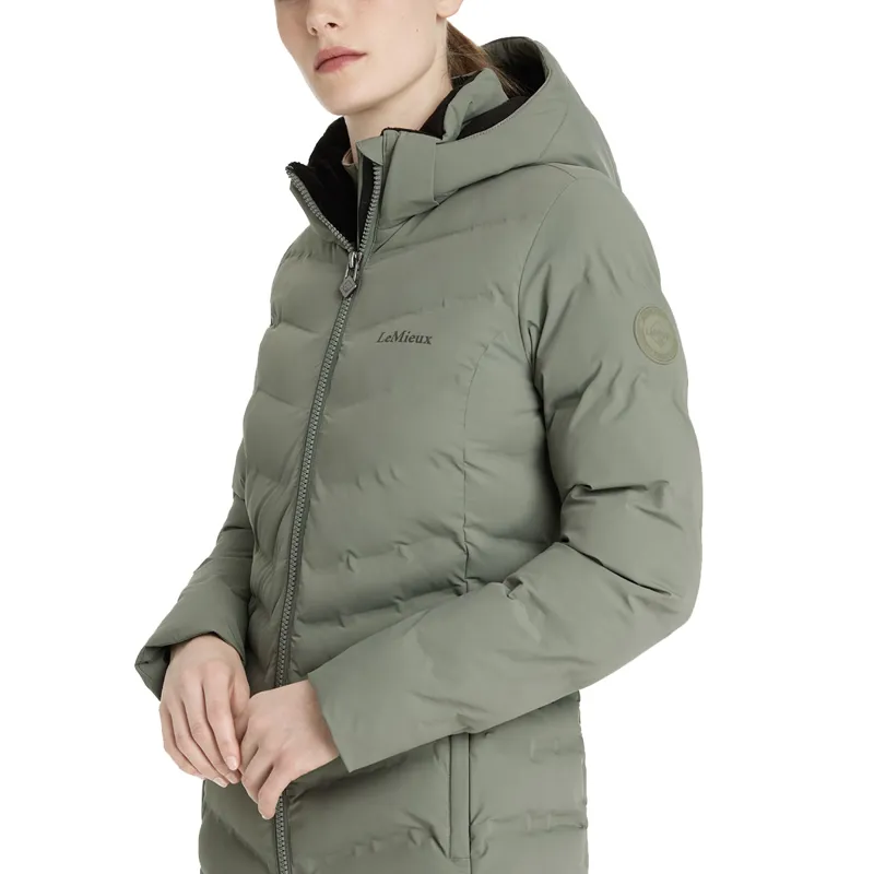 LeMieux Hayley Womens Water Resistant Longline Puffer Jacket - Rosemary-6