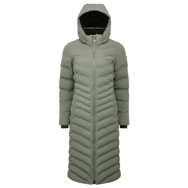 LeMieux Hayley Womens Water Resistant Longline Puffer Jacket - Rosemary-3