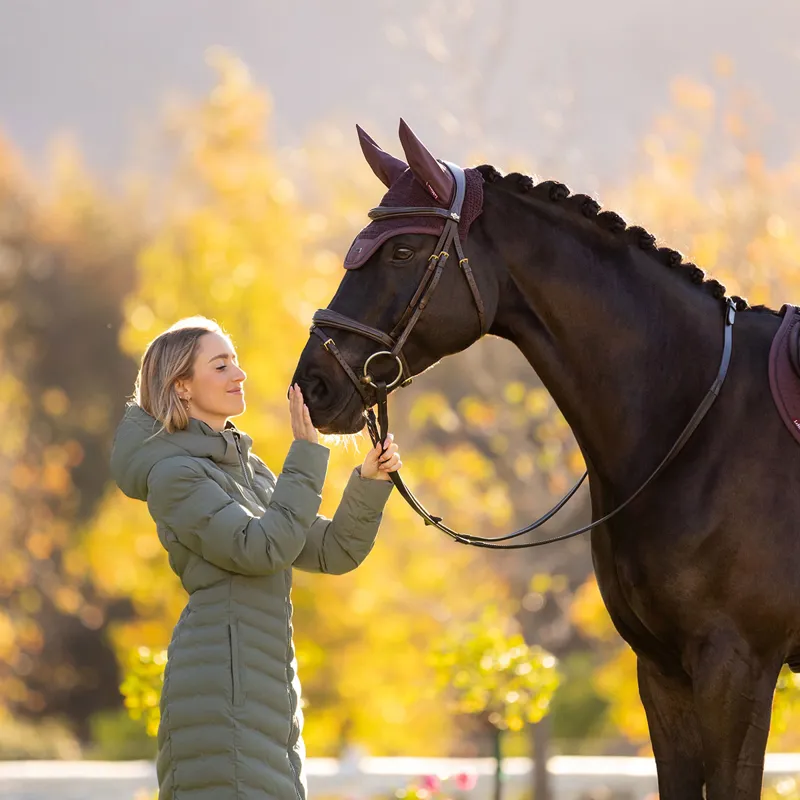 LeMieux Hayley Womens Water Resistant Longline Puffer Jacket - Rosemary-7