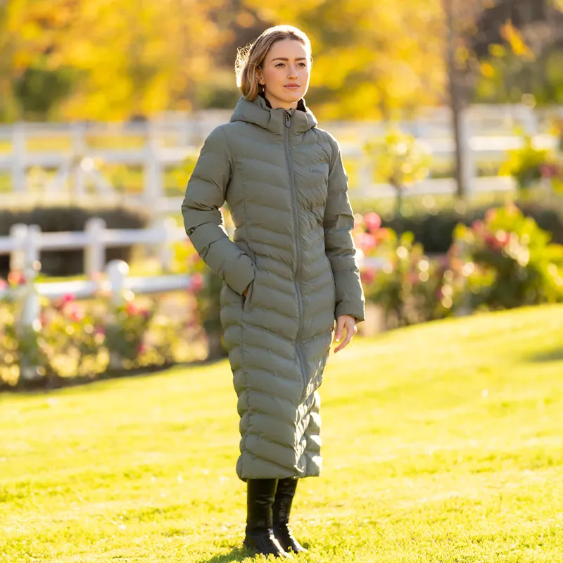LeMieux Hayley Womens Water Resistant Longline Puffer Jacket - Rosemary