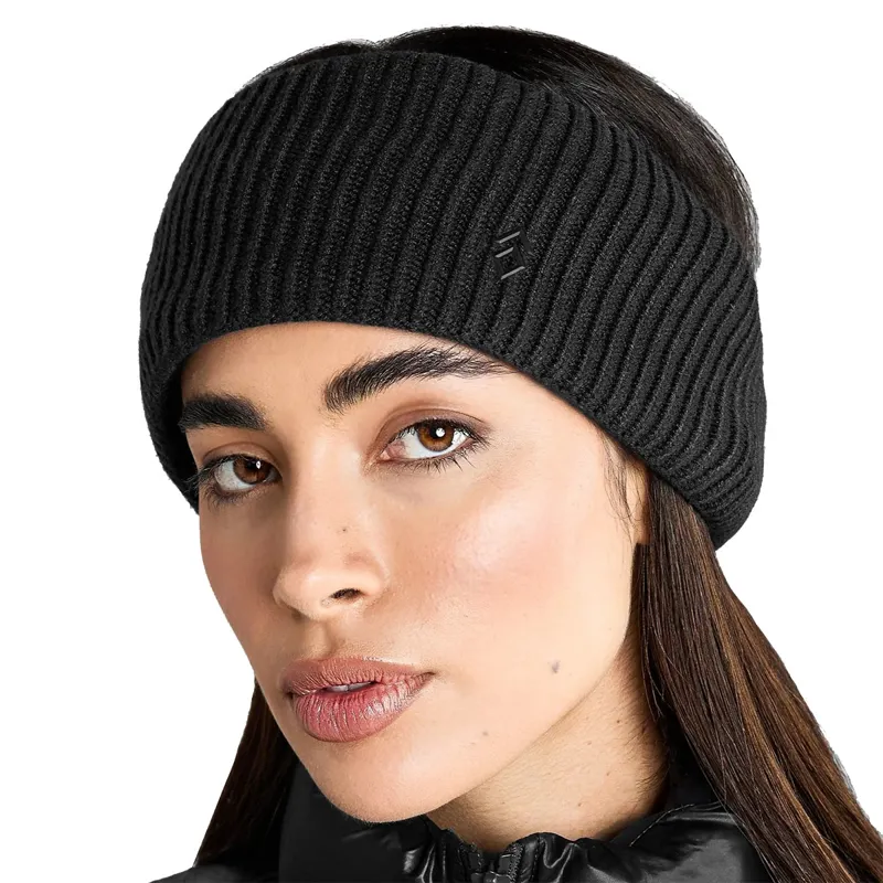 Aztec Diamond Knitted Headband - Black-1