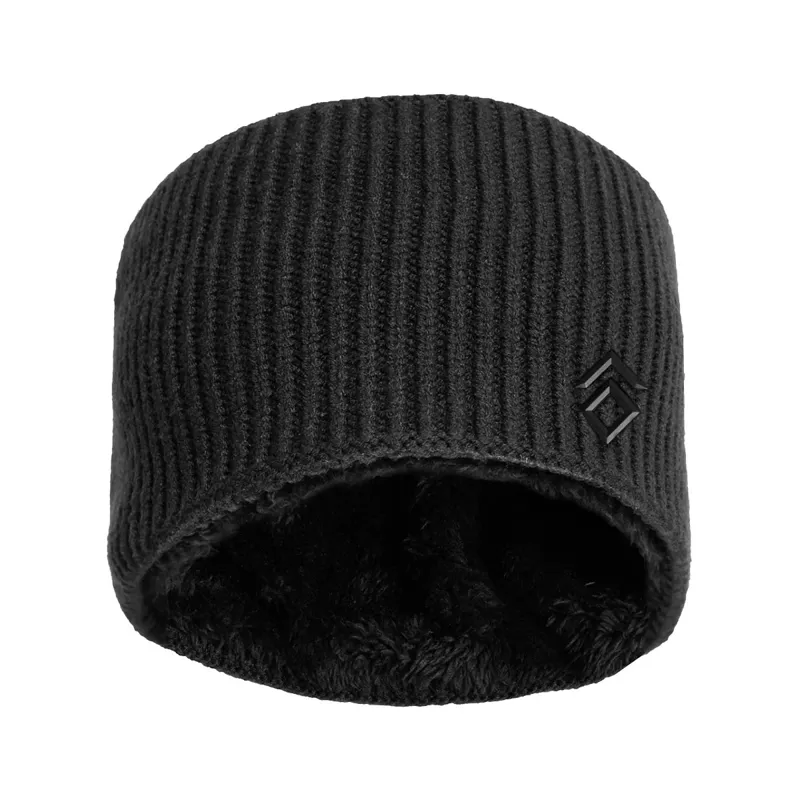 Aztec Diamond Knitted Headband - Black