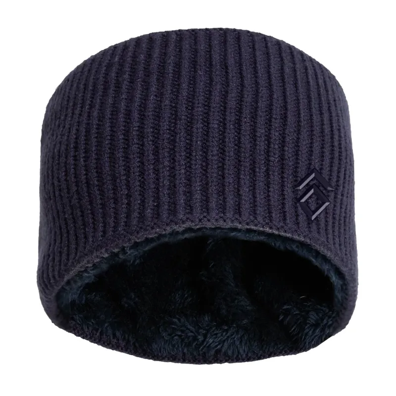 Aztec Diamond Knitted Headband - Navy