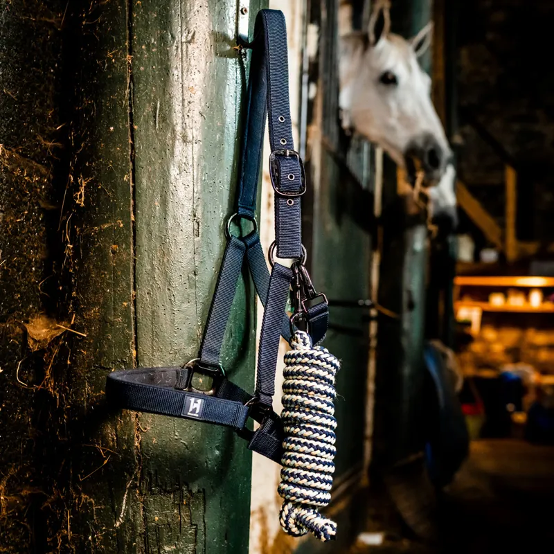 Horseware Newmarket Headcollar and Lead Rope - Witney Navy-4