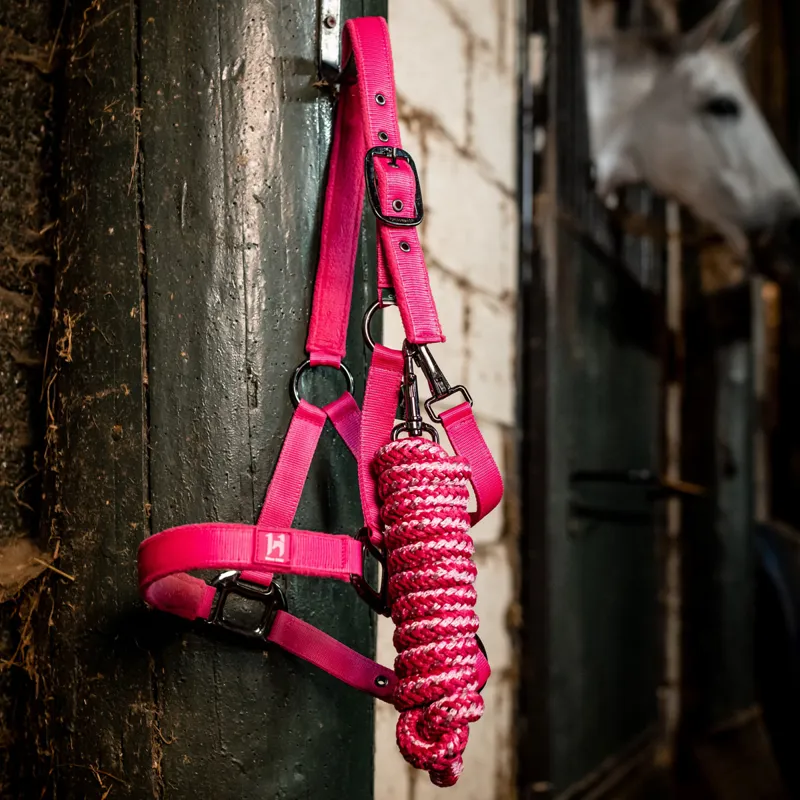 Horseware Newmarket Headcollar and Lead Rope - Witney Pink-3
