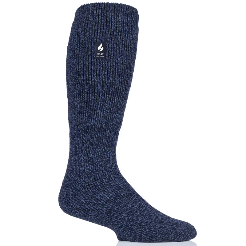 SockShop Heat Holders Finch Mens Crew Length Thermal Socks - Denim
