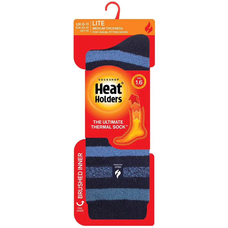 Sockshop Heat Holders Split Mens Thermal Socks - Navy-1