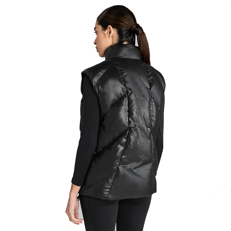 Aztec Diamond Heavy Quilted Womens Gilet - Black-8