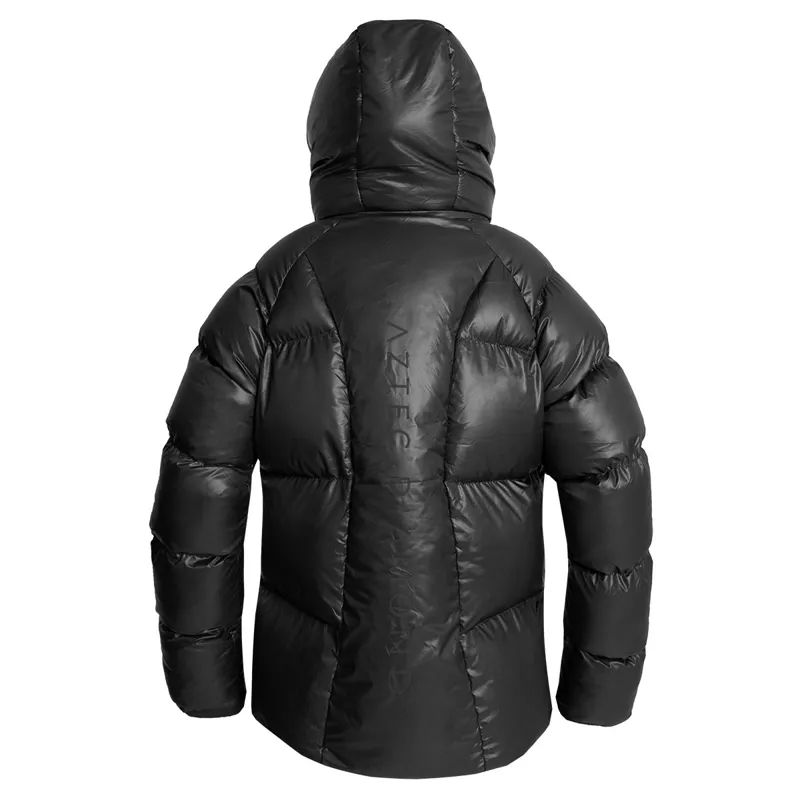 Aztec Diamond Womens Heavy Quilted Puffer Coat - Black-8