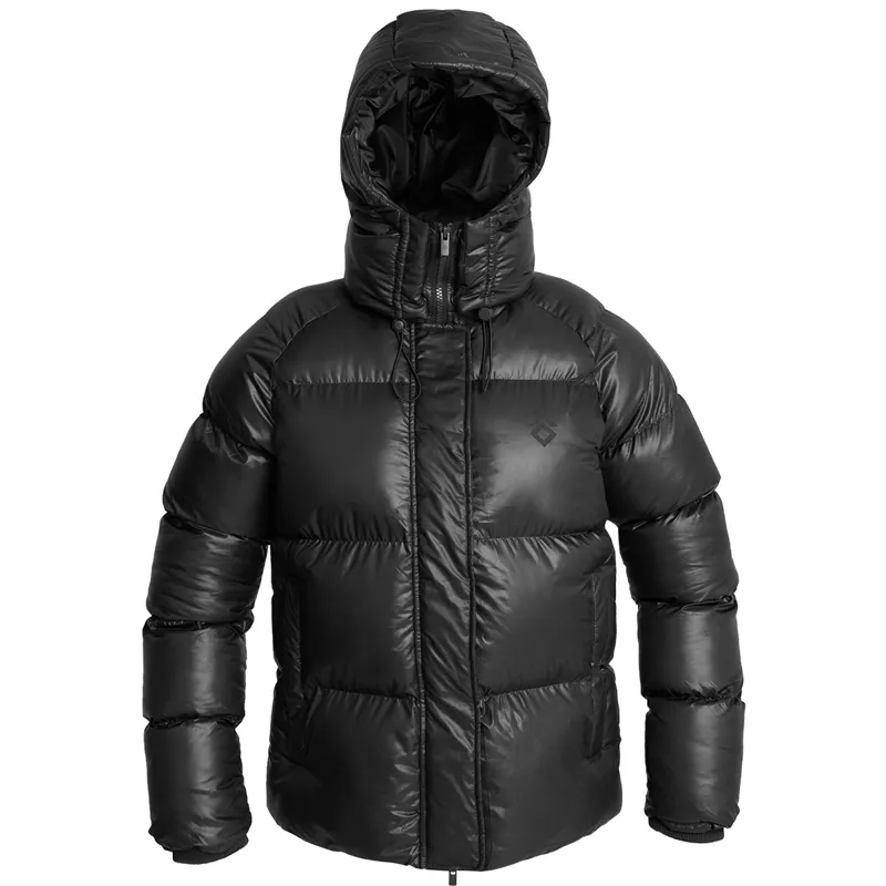 Aztec Diamond Womens Heavy Quilted Puffer Coat - Black-7