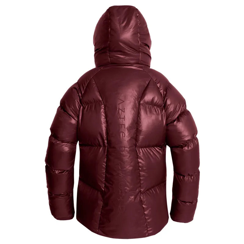 Aztec Diamond Womens Heavy Quilted Puffer Coat - Cherry-1