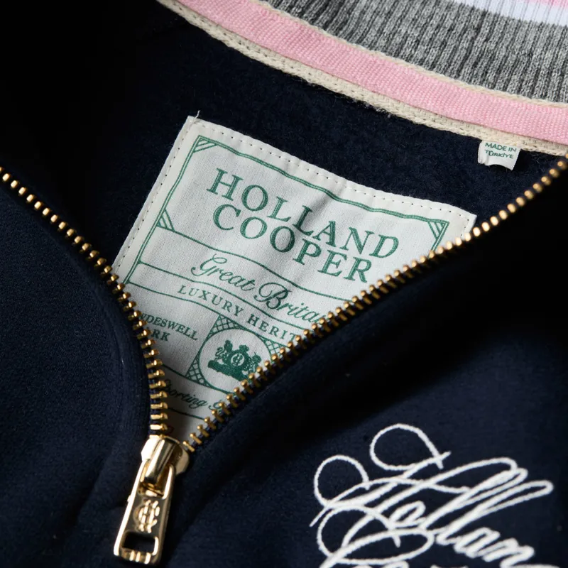 Holland Cooper Henley Country Club Ladies Quarter Zip - Ink Navy-8