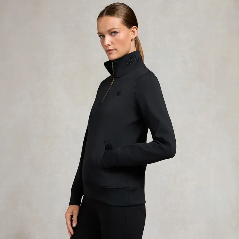 Holland Cooper Henley Training Womens Quarter Zip - Black-6