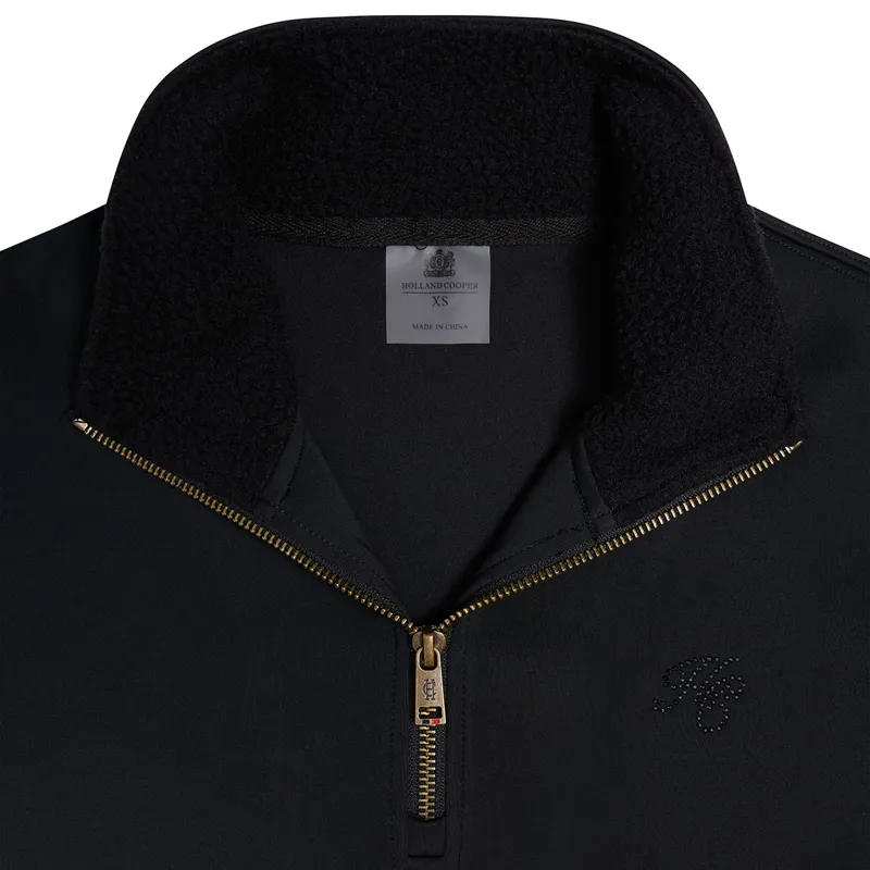 Holland Cooper Henley Training Womens Quarter Zip - Black-2