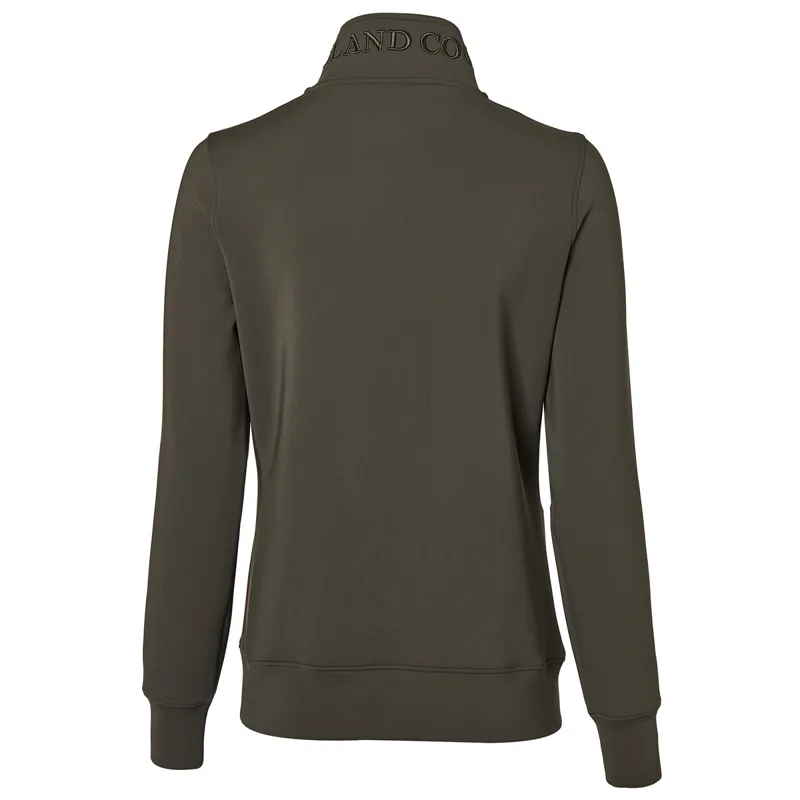 Holland Cooper Henley Training Womens Quarter Zip - Dark Olive-6
