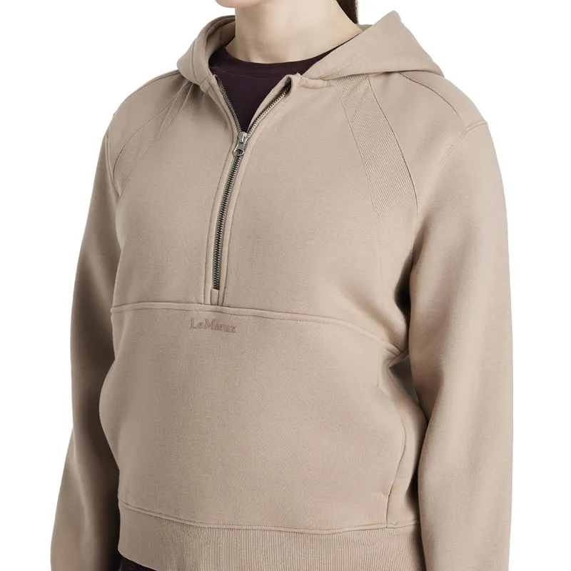 LeMieux Henrietta Womens 1/2 Zip Hoodie - Almond-6
