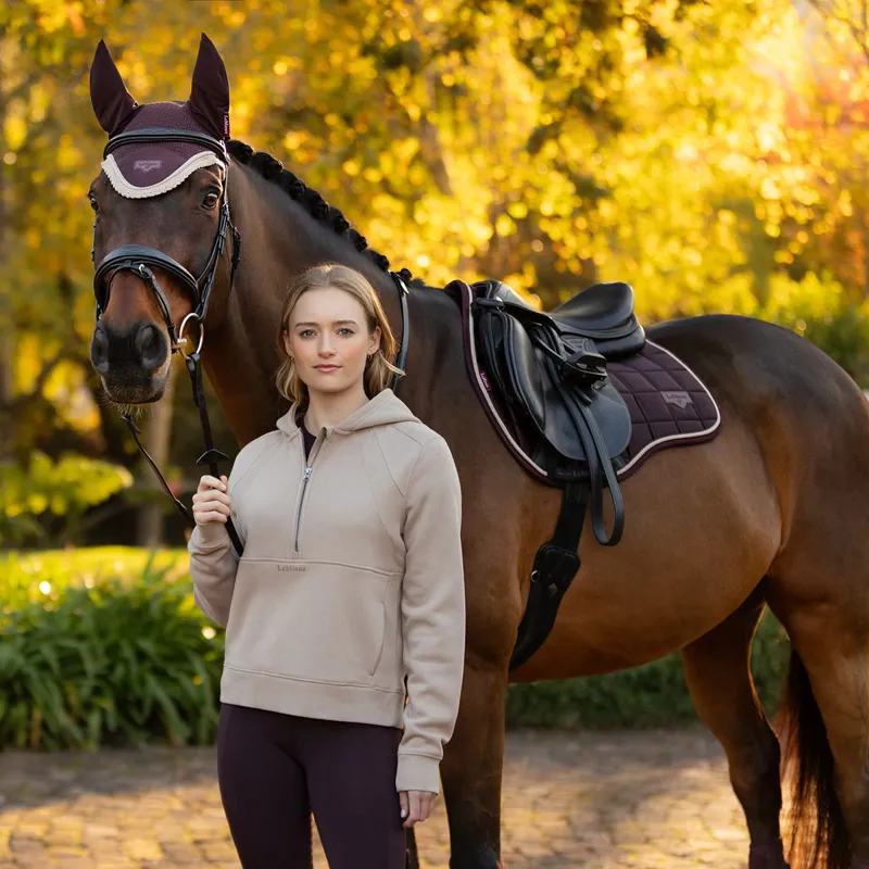 LeMieux Henrietta Womens 1/2 Zip Hoodie - Almond-3