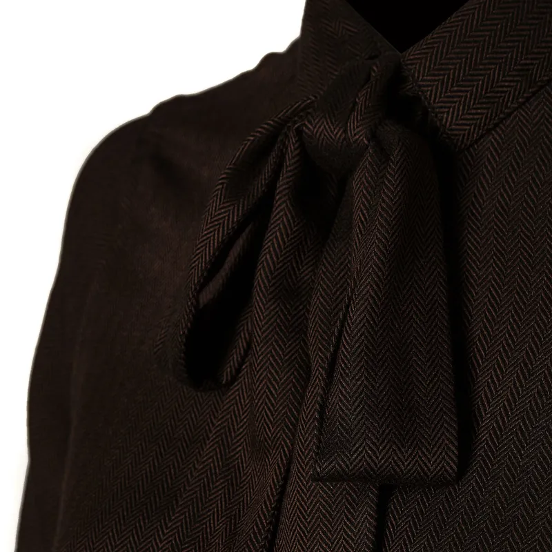 Holland Cooper Heritage Ladies Shirt - Tobacco Herringbone-5