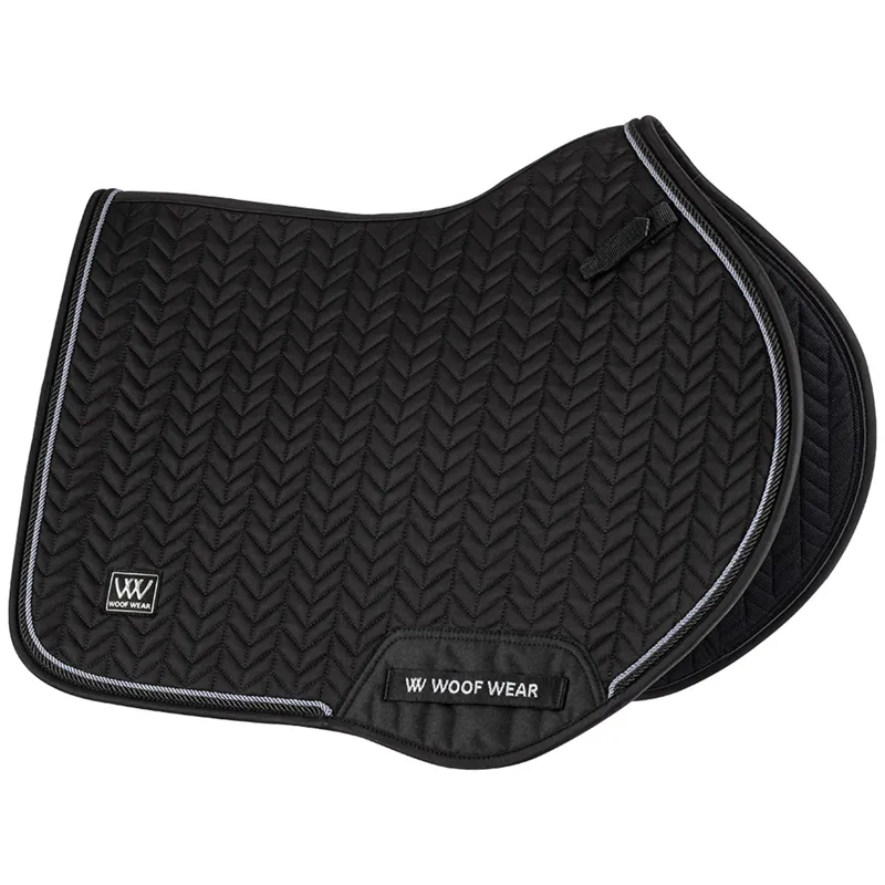 Woof Wear Herringbone Close Contact Saddlecloth - Black