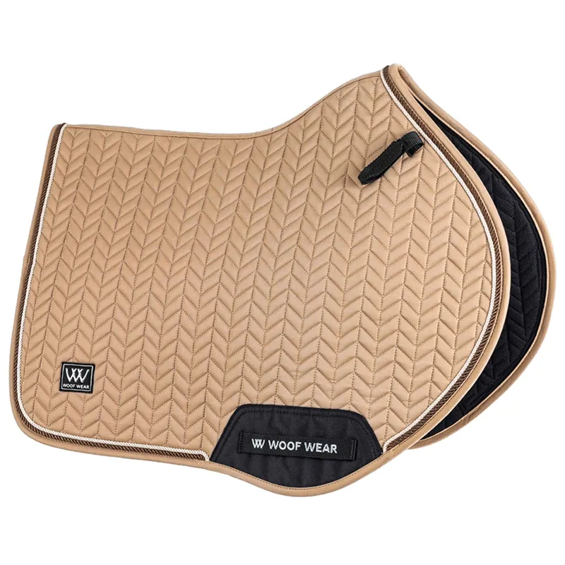 Woof Wear Herringbone Close Contact Saddlecloth - Caramel