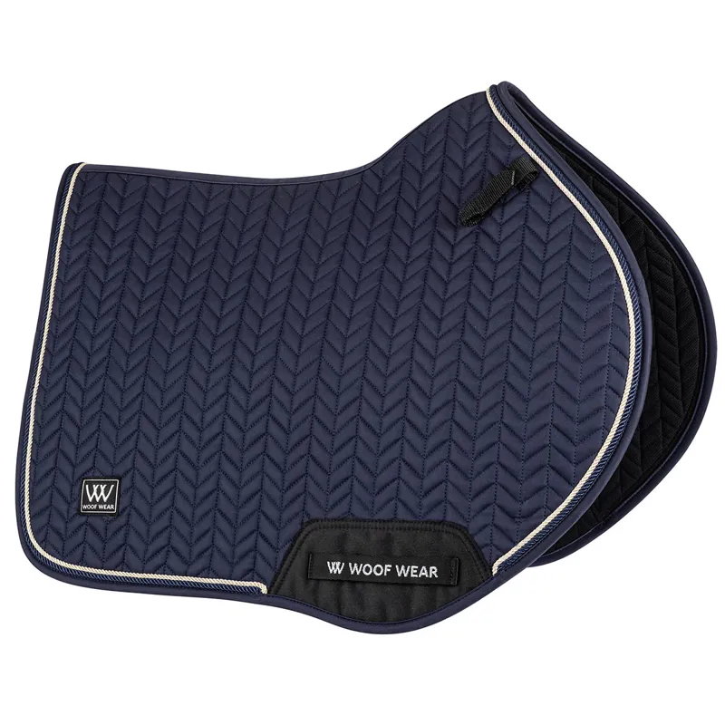 Woof Wear Herringbone Close Contact Saddlecloth - Navy