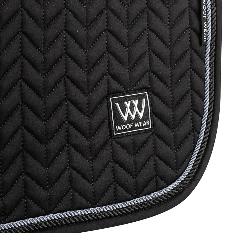 Woof Wear Herringbone Close Contact Saddlecloth - Black-1