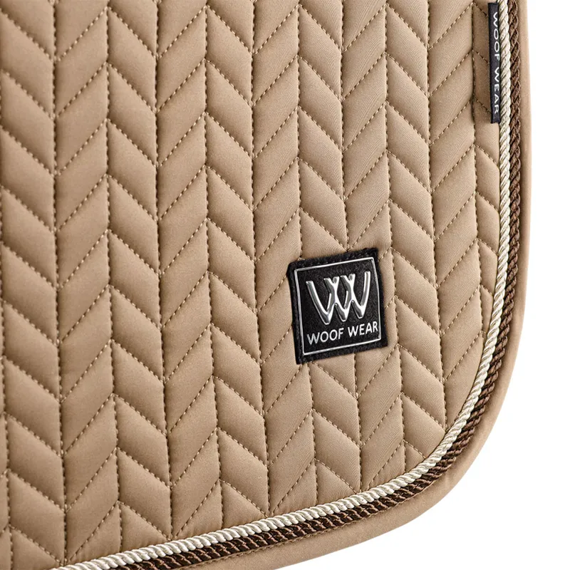 Woof Wear Herringbone Close Contact Saddlecloth - Caramel-1