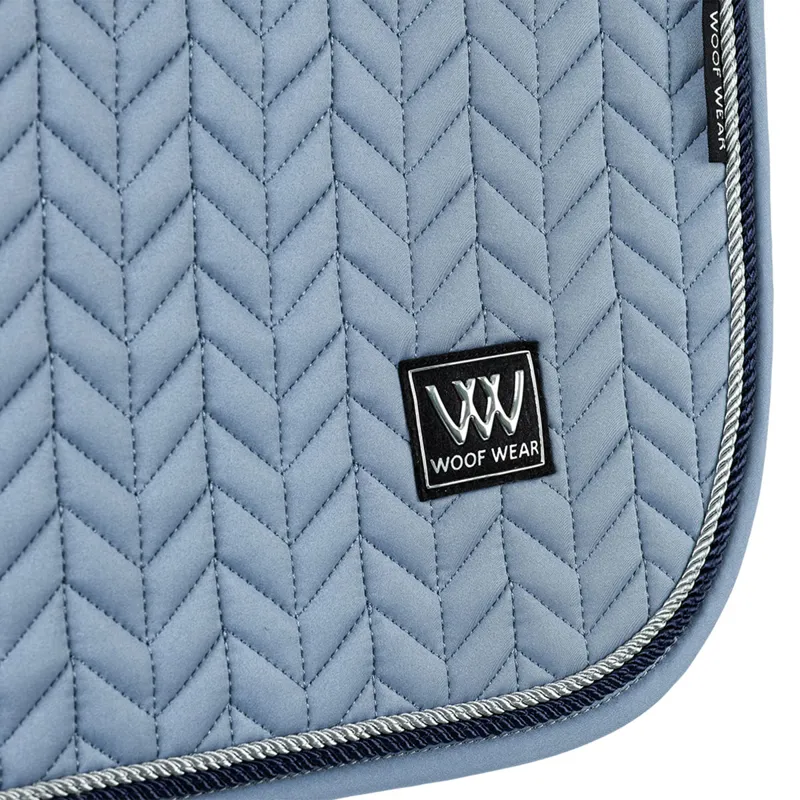 Woof Wear Herringbone Close Contact Saddlecloth - Steel-1