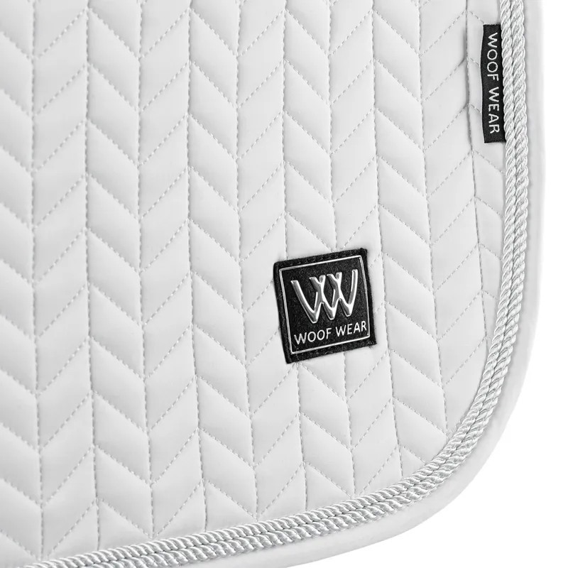 Woof Wear Herringbone Dressage Saddlecloth - White-1