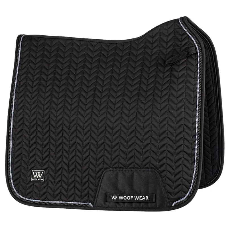 Woof Wear Herringbone Dressage Saddlecloth - Black