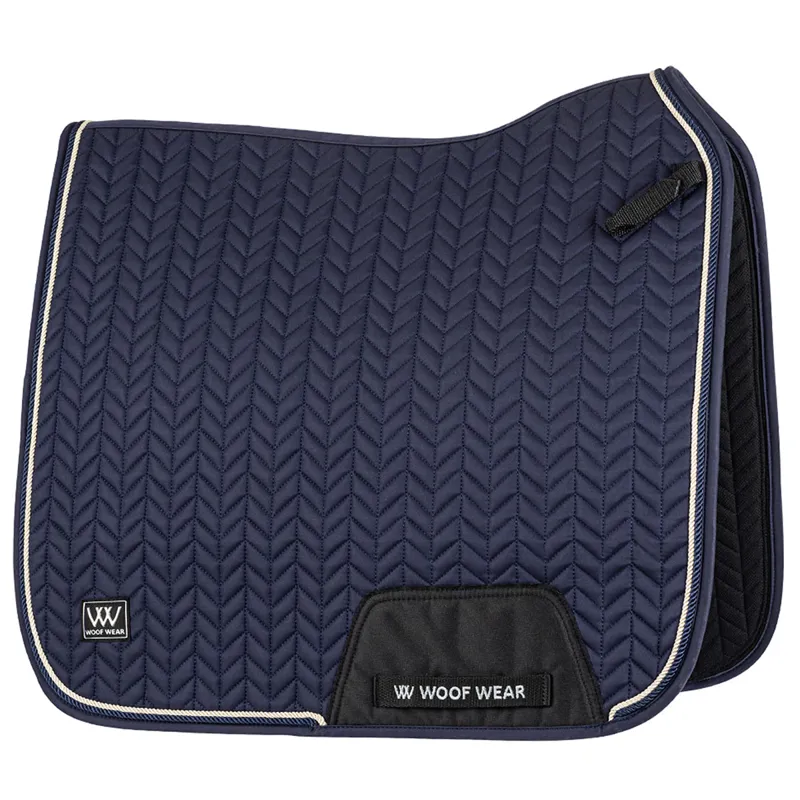 Woof Wear Herringbone Dressage Saddlecloth - Navy