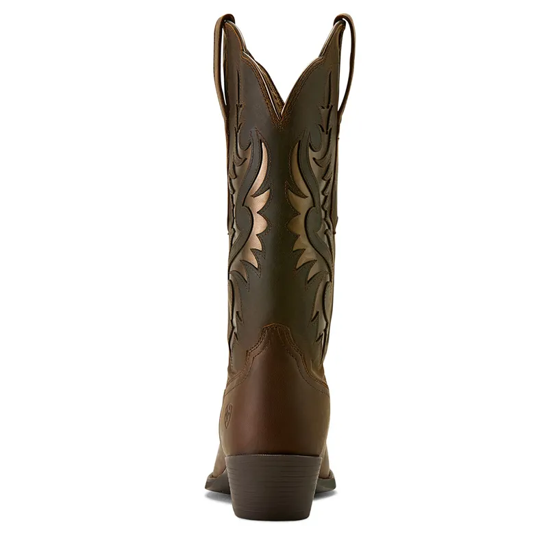 Ariat Heritage R Toe Retro Womens Western Boots - Sassy Brown-2