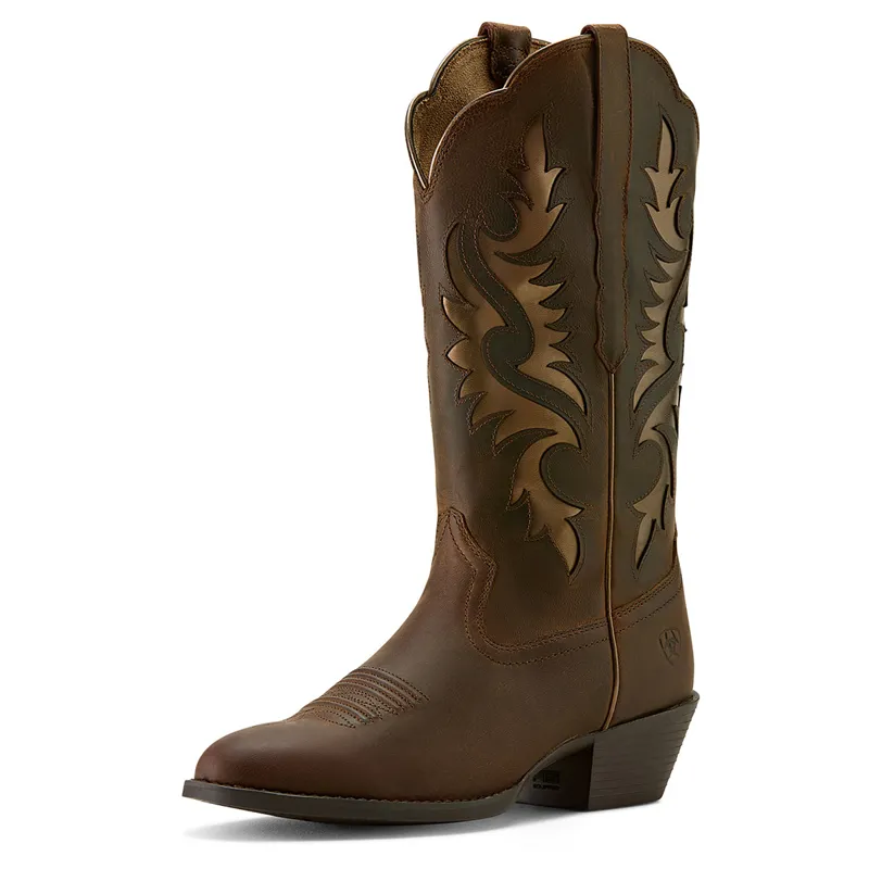 Ariat Heritage R Toe Retro Womens Western Boots - Sassy Brown