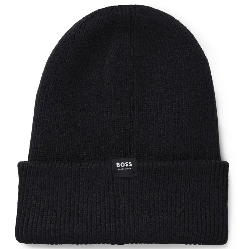 BOSS Equestrian High Cuff Beanie - Black -2