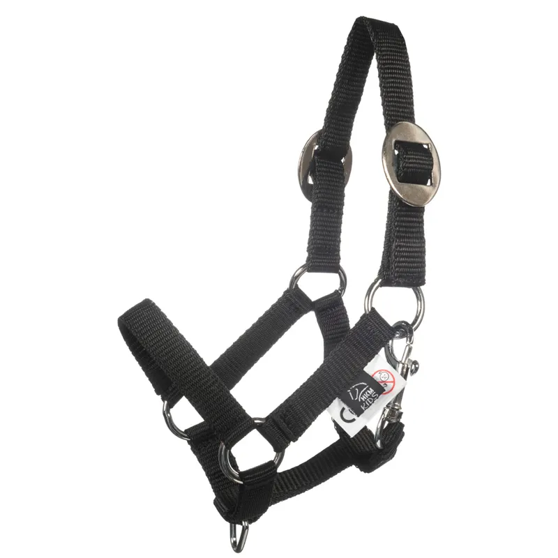 HKM Hobby Horse Basic Headcollar and Leadrope - Black-1
