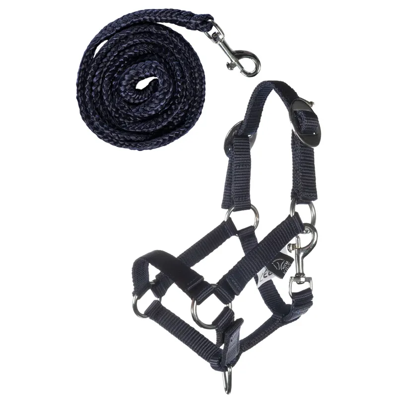 HKM Hobby Horse Basic Headcollar and Lead Rope - Dark Blue