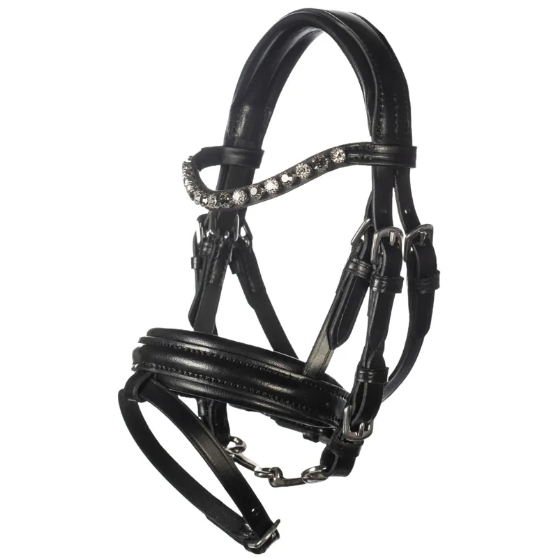 HKM Hobby Horse Bridle with Reins Black