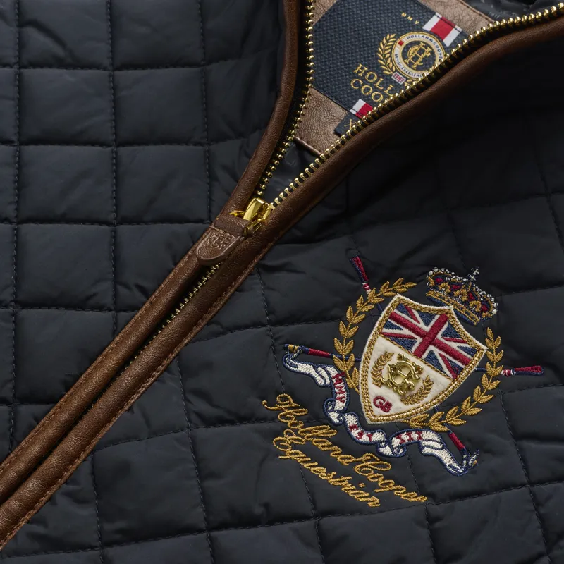 Holland Cooper Boughton Womens Diamond Quilted Gilet - Ink Navy-7