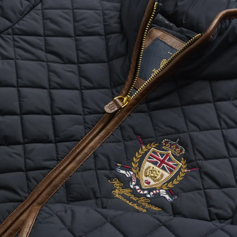 Holland Cooper Boughton Womens Diamond Quilted Jacket - Ink Navy-8