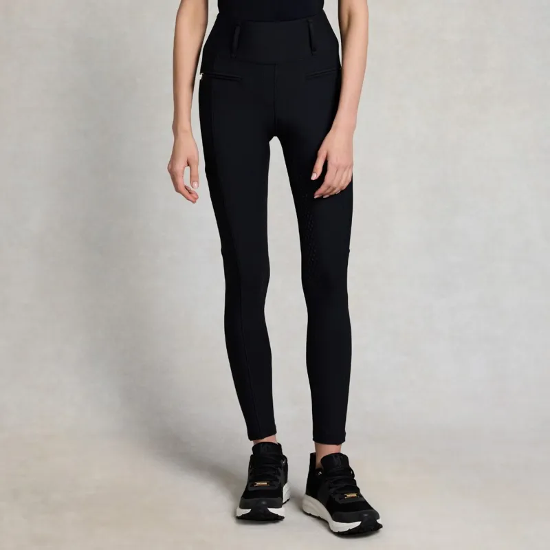 Holland Cooper Chatsworth Pull On Womens Riding Tights - Black